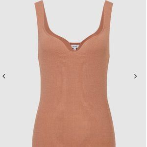 Reiss Daisy Sweetheart Neck Top, size M, Nude